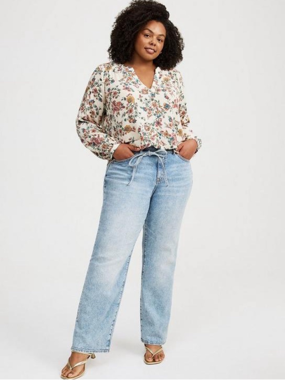 NEW Torrid Harper Crinkle Gauze Long Sleeve Blouse
